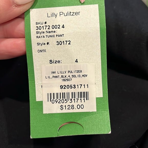 NWT Lilly Pulitzer Women’s Raya Tunic Pant in black size 4 - Picture 2 of 5